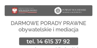 🔸 LISTA JEDNOSTEK NIEODPŁATNEGO PORADNICTWA DLA MIESZKAŃCÓW POWIATU BOCHEŃSKIEGO