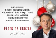 Życzenia od radnego sejmiku Piotra Dziurdzi