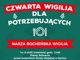 Czwarta Wigilia dla Potrzebujących w Bochni. Spotkanie już 14 grudnia