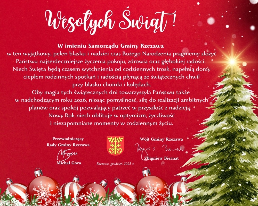 Życzenia od władz Gminy Rzezawa