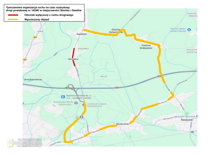 Słomka-Gawłów. Droga powiatowa będzie całkowicie zamknięta