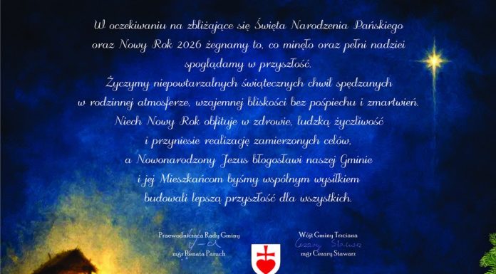 Życzenia od władz Gminy Trzciana