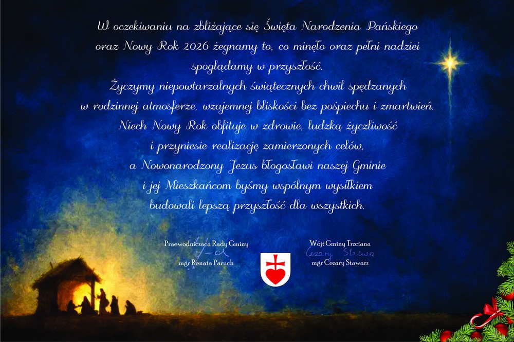 Życzenia od władz Gminy Trzciana