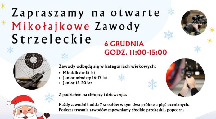 Bochnia. W sobotę Mikołajkowe Zawody Strzeleckie