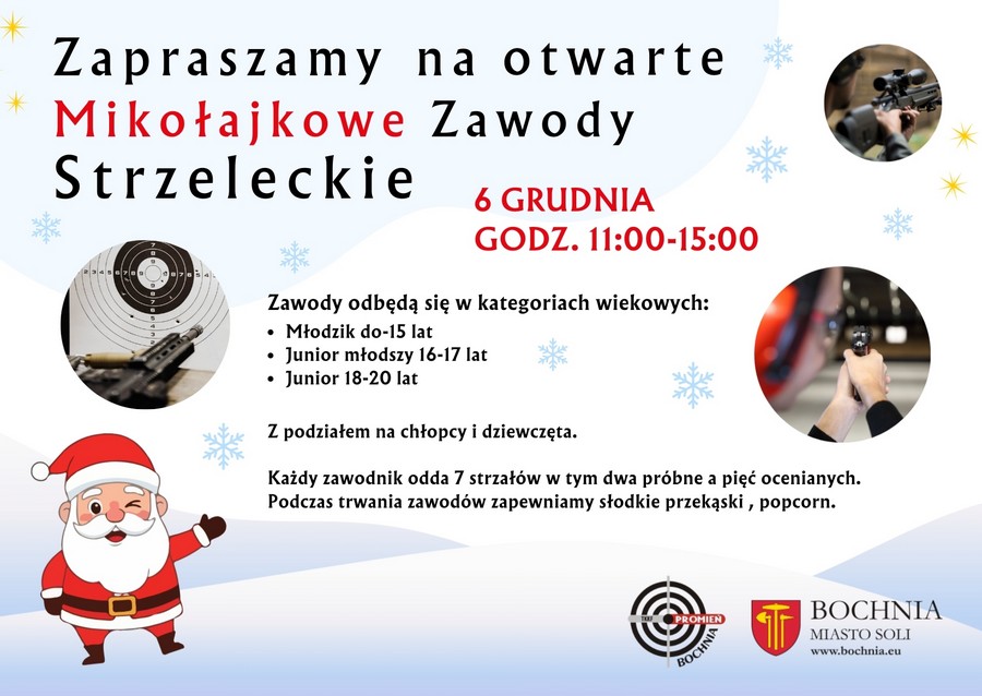 Bochnia. W sobotę Mikołajkowe Zawody Strzeleckie
