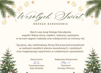 Życzenia od władz Miasta i Gminy Nowy Wiśnicz