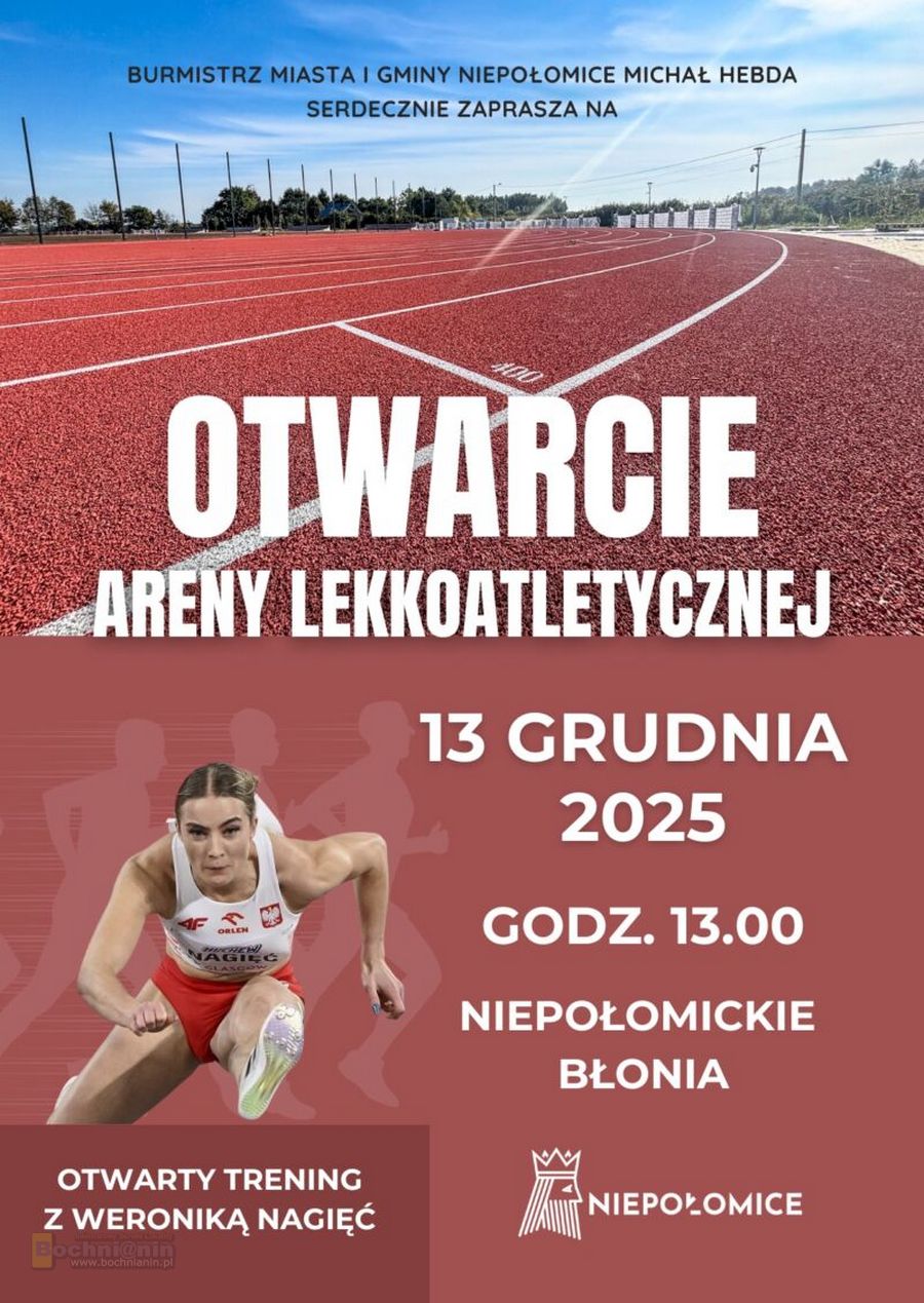 Niepołomice: W sobotę uroczyste otwarcie Areny Lekkoatletycznej