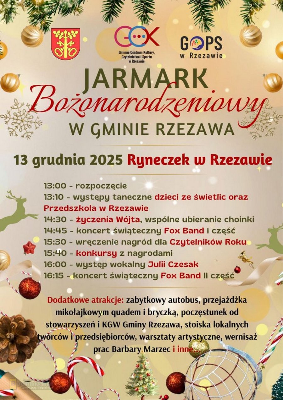 Jarmark Bożonarodzeniowy w Gminie Rzezawa
