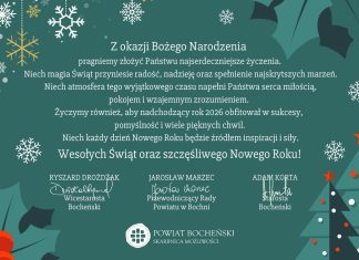 Życzenia od władz Powiatu Bocheńskiego