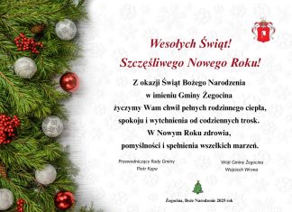 Życzenia od władz Gminy Żegocina