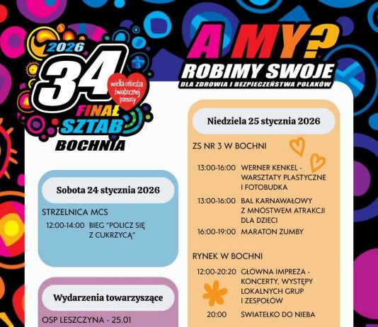 Wielki finał WOŚP już w tę niedzielę. Sprawdź, co będzie się działo w Bochni