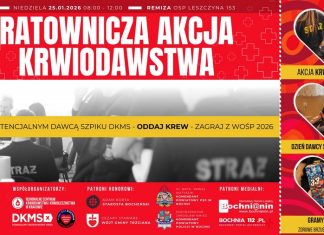 WOŚP. W niedzielę akcja krwiodawstwa i rejestracja dawców szpiku w Leszczynie