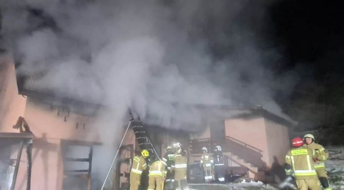 Pożar budynku gospodarczego w Czchowie