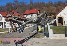 Silny wiatr połamał słupy energetyczne. Część mieszkańców bez prądu