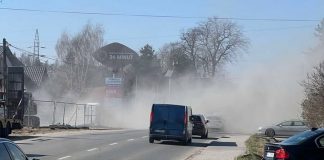Bochnia. „Zadyma” przy budowie na ulicy Brodzińskiego. „Masakra co się dzieje” – WIDEO