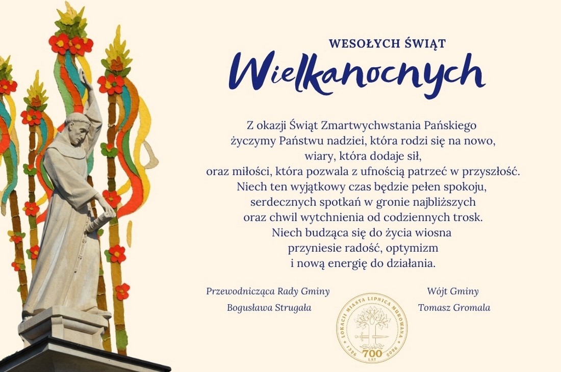 Życzenia od władz Gminy Lipnica Murowana
