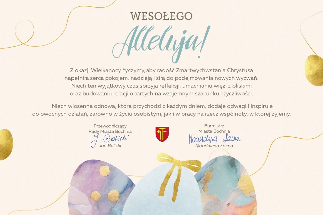 Życzenia od władz Miasta Bochnia