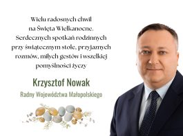 Życzenia od Krzysztofa Nowaka radnego Sejmiku Województwa Małopolskiego