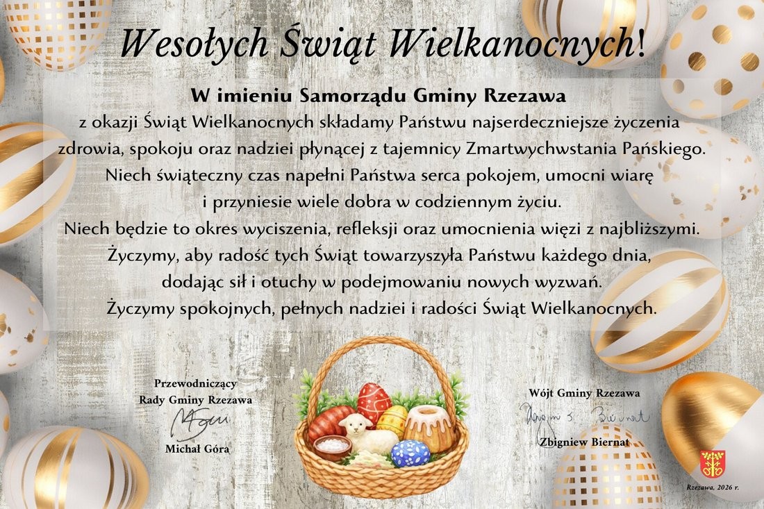 Życzenia od władz Gminy Rzezawa