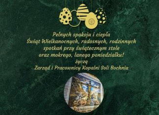 Życzenia od Zarządu i Pracowników Kopalni Soli Bochnia