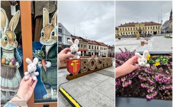 Mały króliczek zwiedza Bochnię. Wielkanocna akcja z przymrużeniem oka