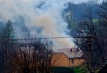 Pożar domu w Olchawie