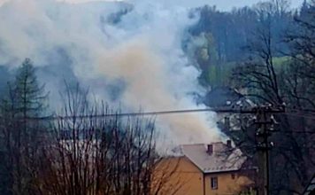 Pożar domu w Olchawie