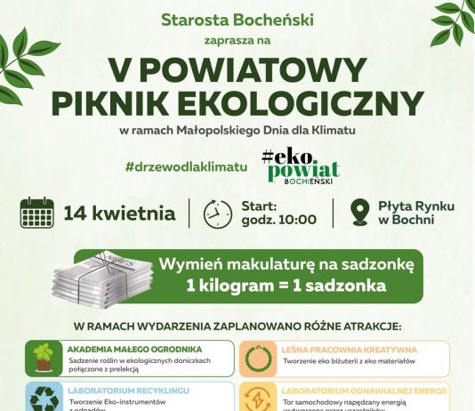 Przynieś makulaturę, odbierz drzewko. We wtorek V Powiatowy Piknik Ekologiczny