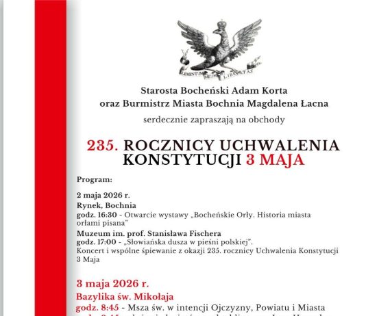 Bocheńskie obchody 235. rocznicy Uchwalenia Konstytucji 3 Maja