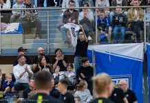 Agnieszka Chylińska na meczu BSF