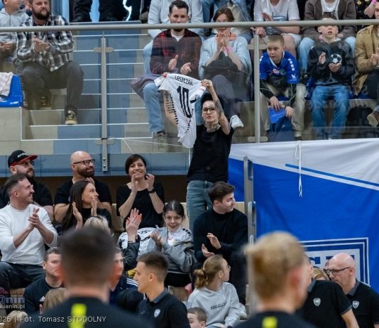 Agnieszka Chylińska na meczu BSF