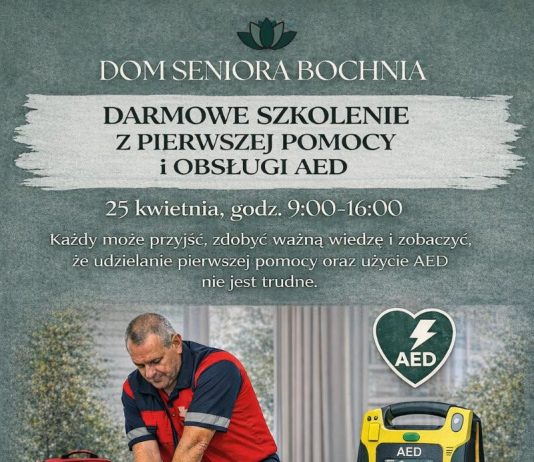 Pierwsza pomoc i obsługa AED – bezpłatne szkolenie już w sobotę