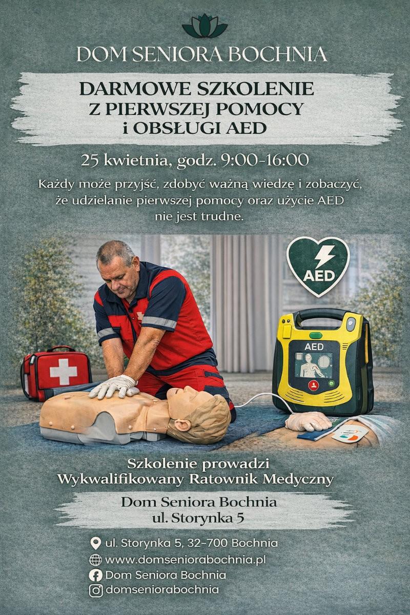 Pierwsza pomoc i obsługa AED – bezpłatne szkolenie już w sobotę