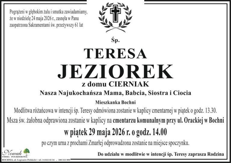 Śp. Teresa Jeziorek