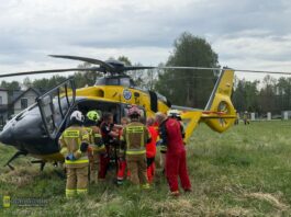 Biadoliny Szlacheckie. Upadek z wysokości na budowie – interweniował LPR