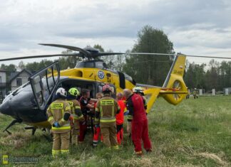 Biadoliny Szlacheckie. Upadek z wysokości na budowie – interweniował LPR