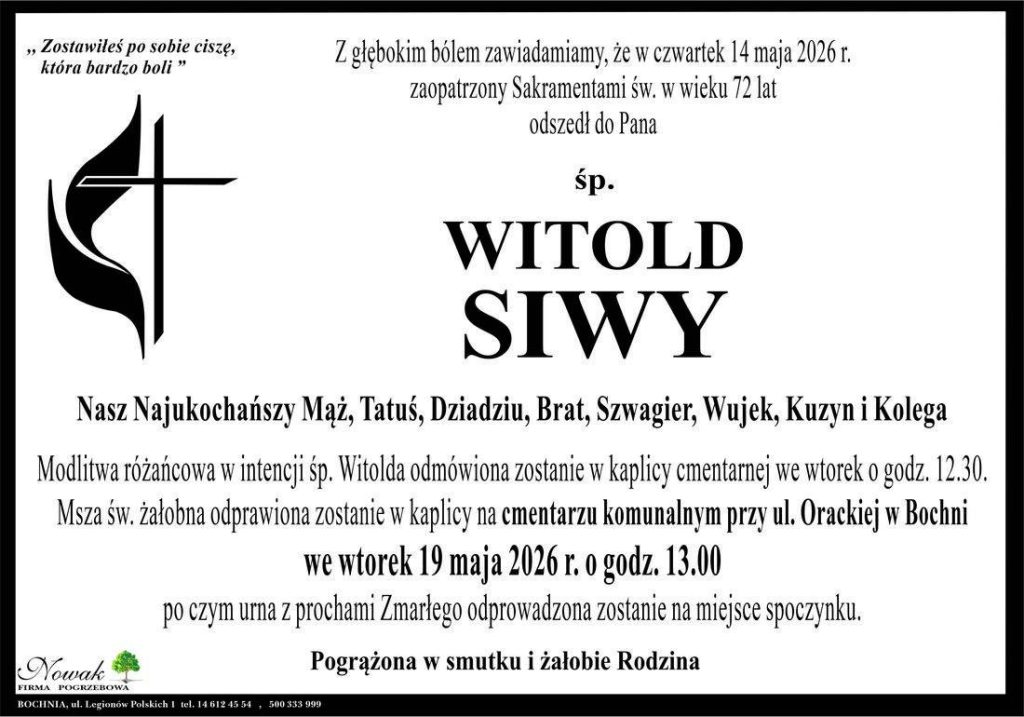 Klepsydra – Śp. Witold Siwy
