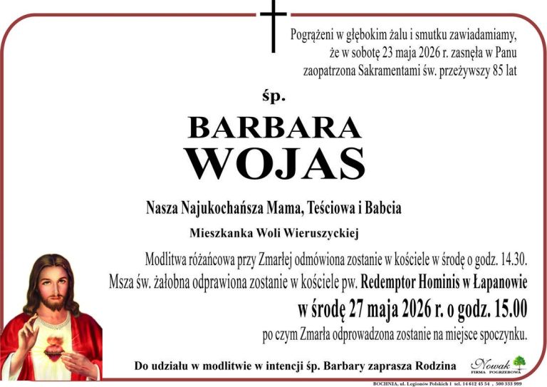 Śp. Barbara Wojas