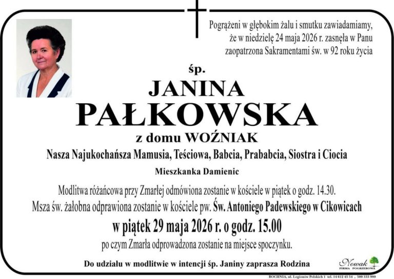 Śp. Janina Pałkowska
