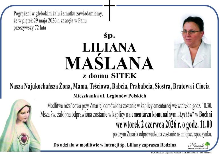 Śp. Liliana Maślana