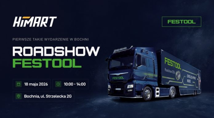 🔸 Festool Roadshow w Bochni – testy narzędzi, nagrody i wydarzenie dla fachowców