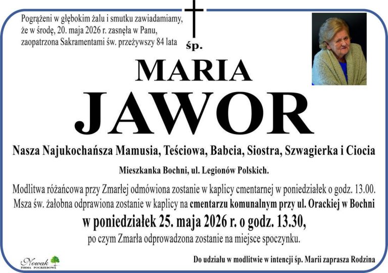 Śp. Maria Jawor