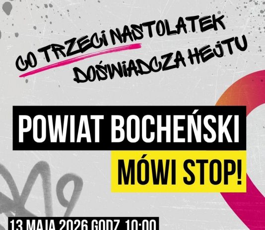 Powiat Bocheński organizuje akcję „HejTY Reaguj”. Będzie rozmowa o hejcie