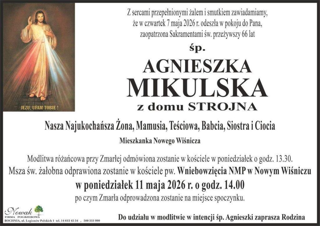Klepsydra – Śp. Agnieszka Mikulska