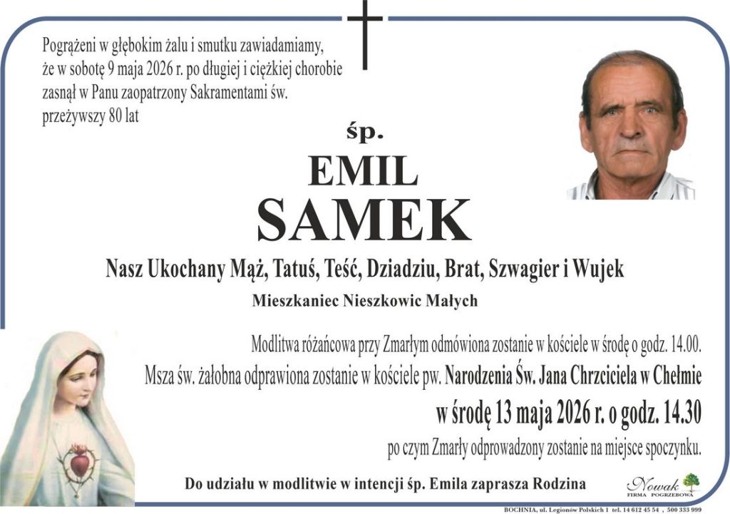 Klepsydra – Śp. Emil Samek