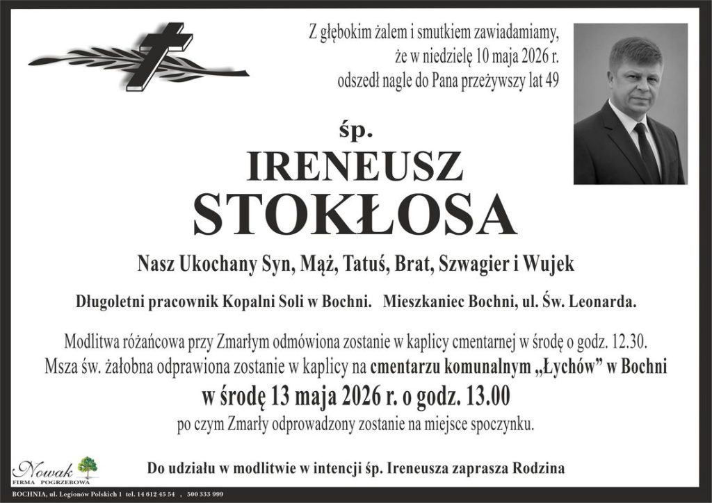 Klepsydra – Śp. Ireneusz Stokłosa