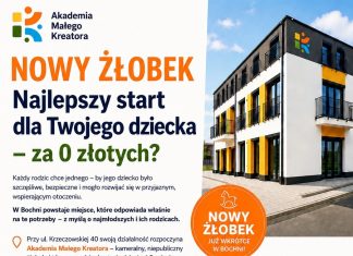 🔸 Nowy żłobek w Bochni. „Akademia Małego Kreatora” zaprasza: opłaty 0 zł – ostatnie wolne miejsca!