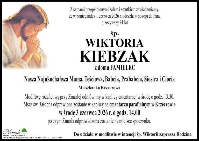 Śp. Wiktoria Kiebzak