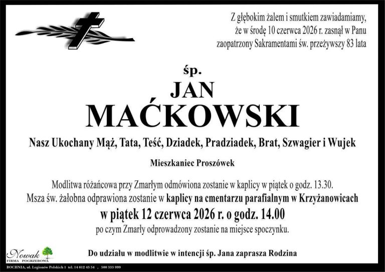 Śp. Jan Maćkowski