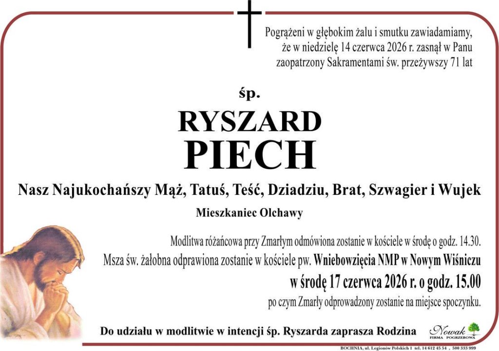Klepsydra – Śp. Ryszard Piech